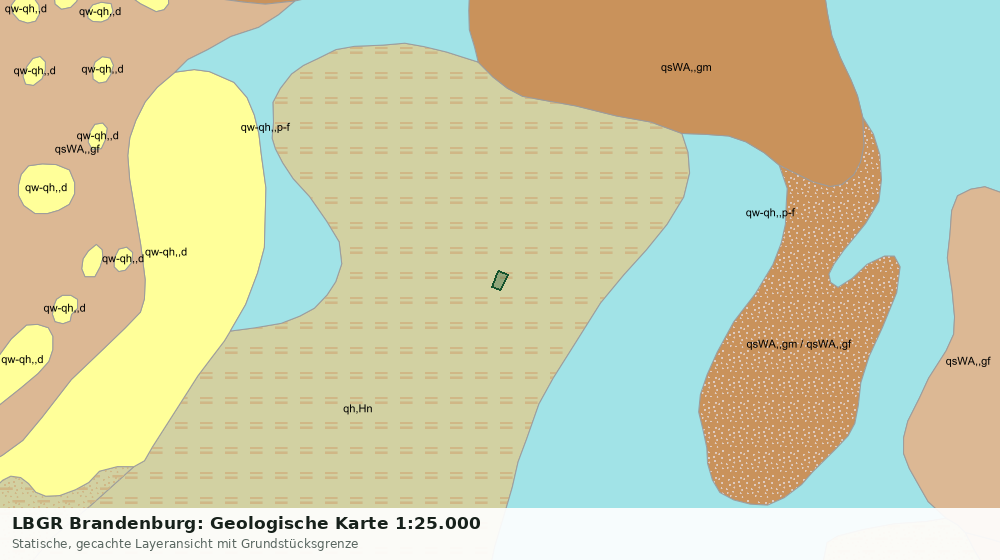 Statische Kartenansicht: LBGR Brandenburg: Geologische Karte 1:25.000