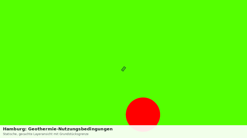 Statische Kartenansicht: Hamburg: Geothermie-Nutzungsbedingungen