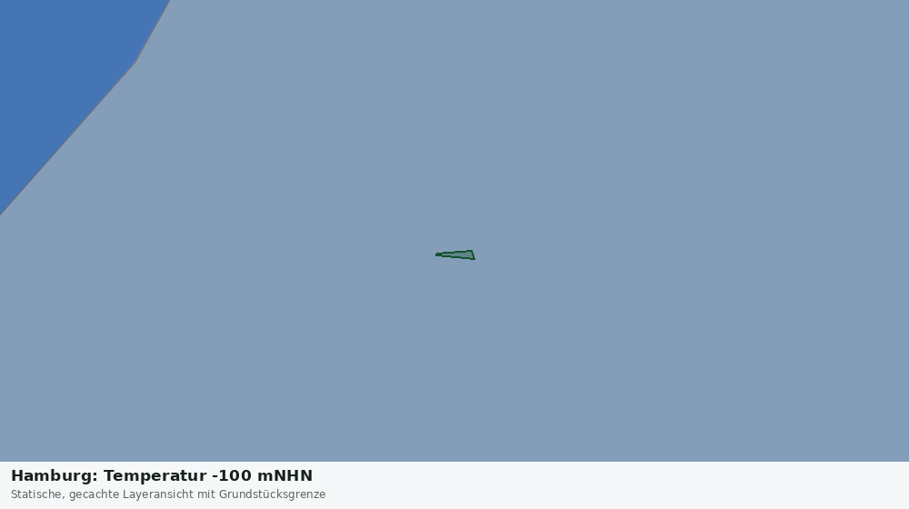 Statische Kartenansicht: Hamburg: Temperatur -100 mNHN