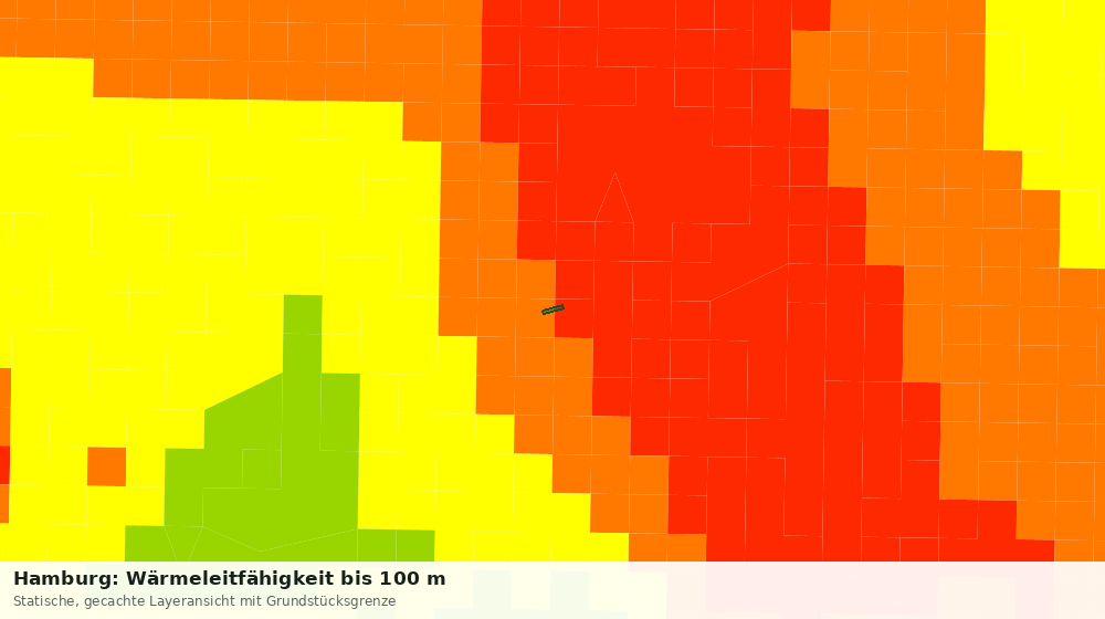 Statische Kartenansicht: Hamburg: Wärmeleitfähigkeit bis 100 m