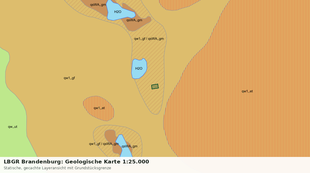Statische Kartenansicht: LBGR Brandenburg: Geologische Karte 1:25.000