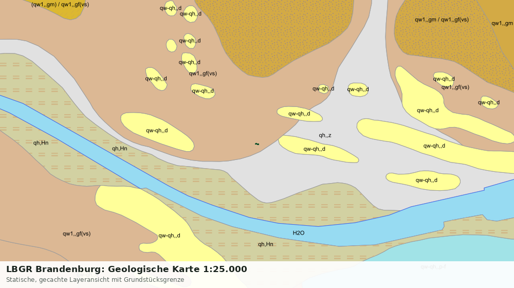 Statische Kartenansicht: LBGR Brandenburg: Geologische Karte 1:25.000