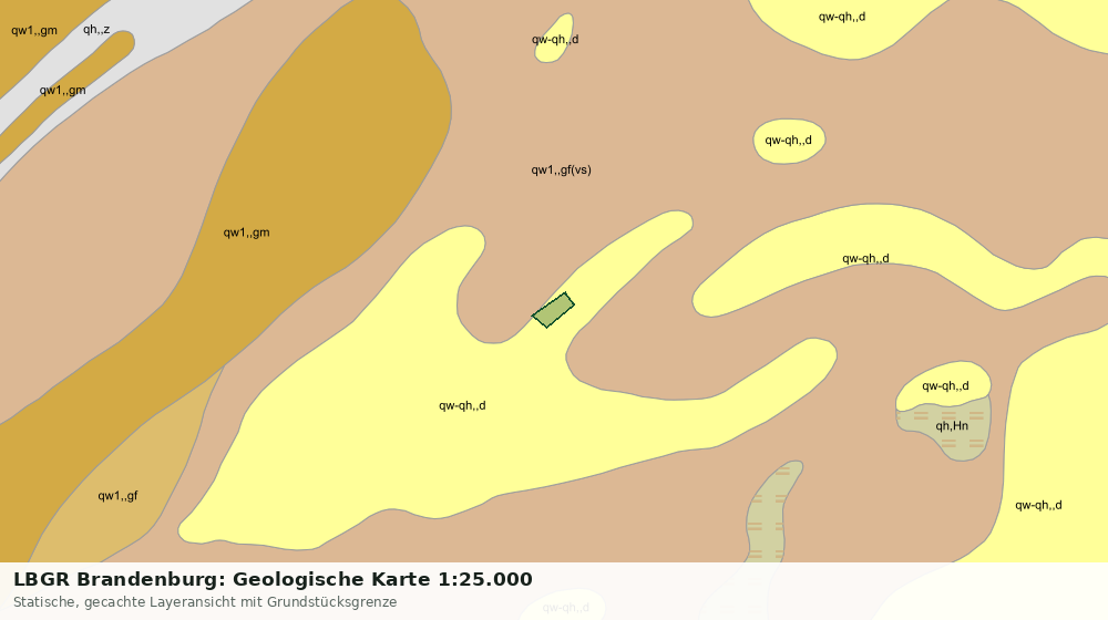 Statische Kartenansicht: LBGR Brandenburg: Geologische Karte 1:25.000