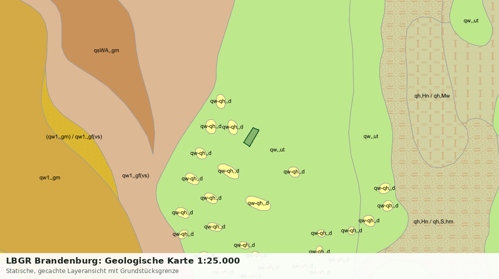 Statische Kartenansicht: LBGR Brandenburg: Geologische Karte 1:25.000