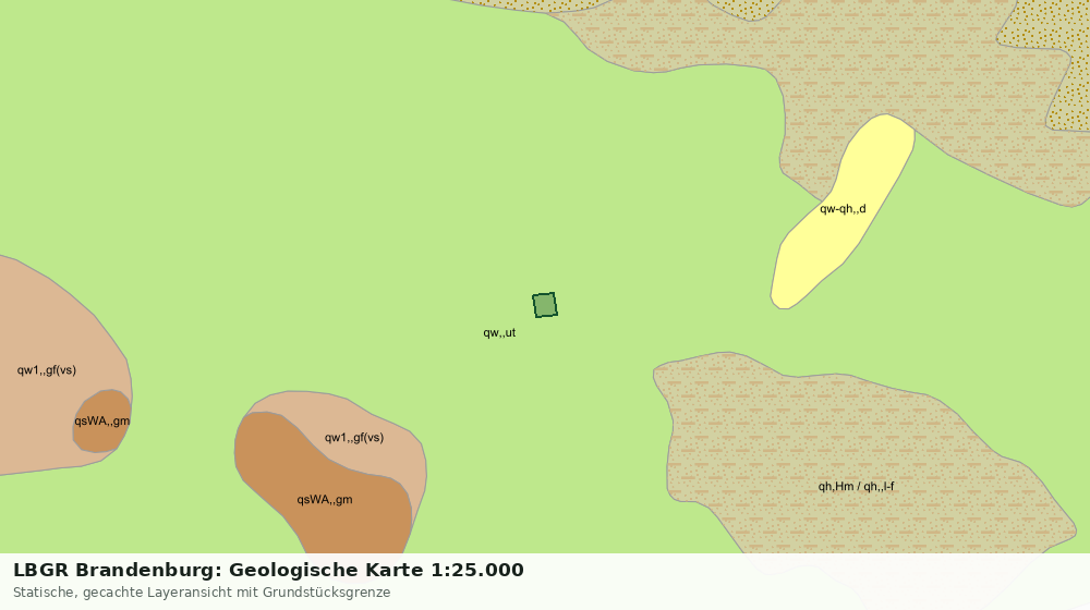 Statische Kartenansicht: LBGR Brandenburg: Geologische Karte 1:25.000