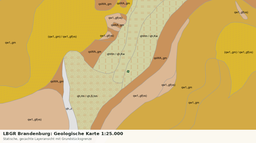 Statische Kartenansicht: LBGR Brandenburg: Geologische Karte 1:25.000