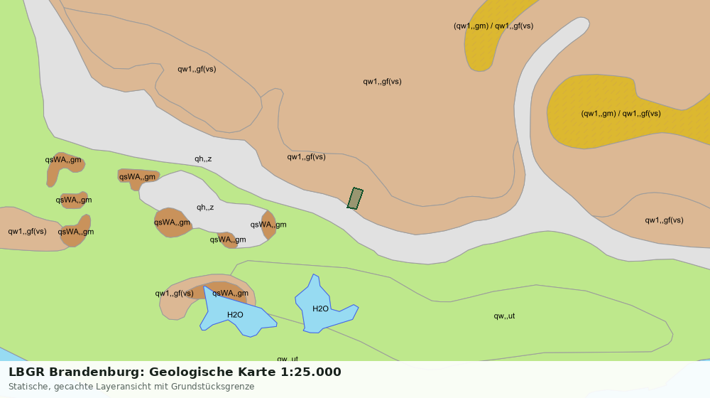 Statische Kartenansicht: LBGR Brandenburg: Geologische Karte 1:25.000
