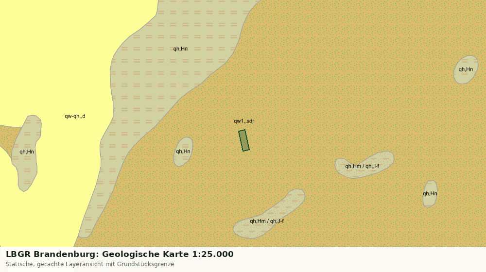 Statische Kartenansicht: LBGR Brandenburg: Geologische Karte 1:25.000