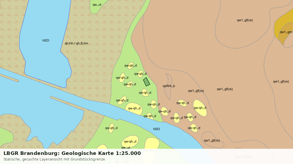 Statische Kartenansicht: LBGR Brandenburg: Geologische Karte 1:25.000