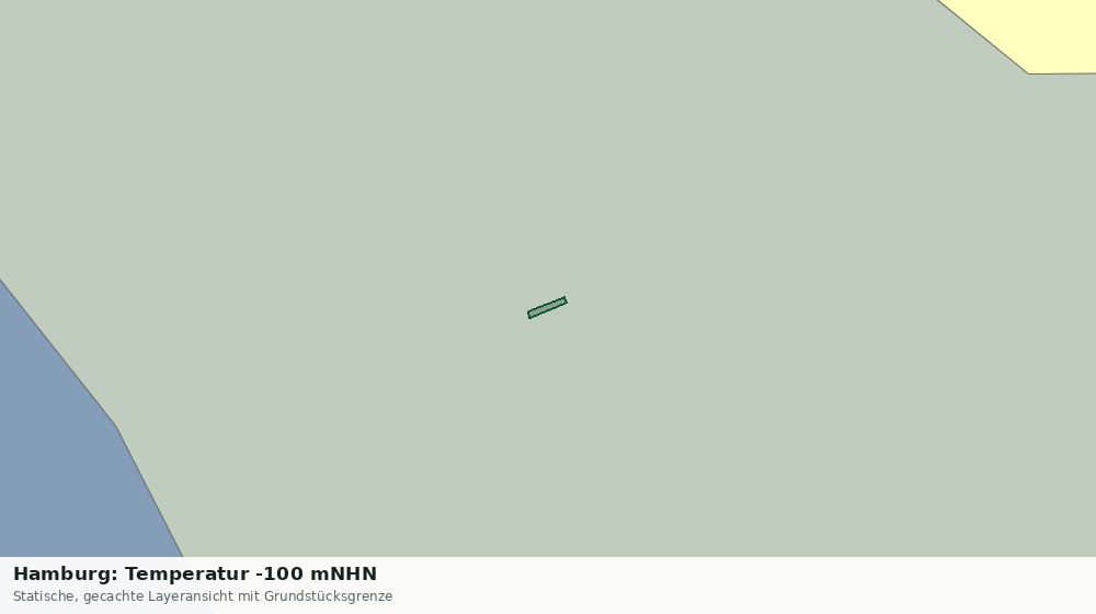 Statische Kartenansicht: Hamburg: Temperatur -100 mNHN