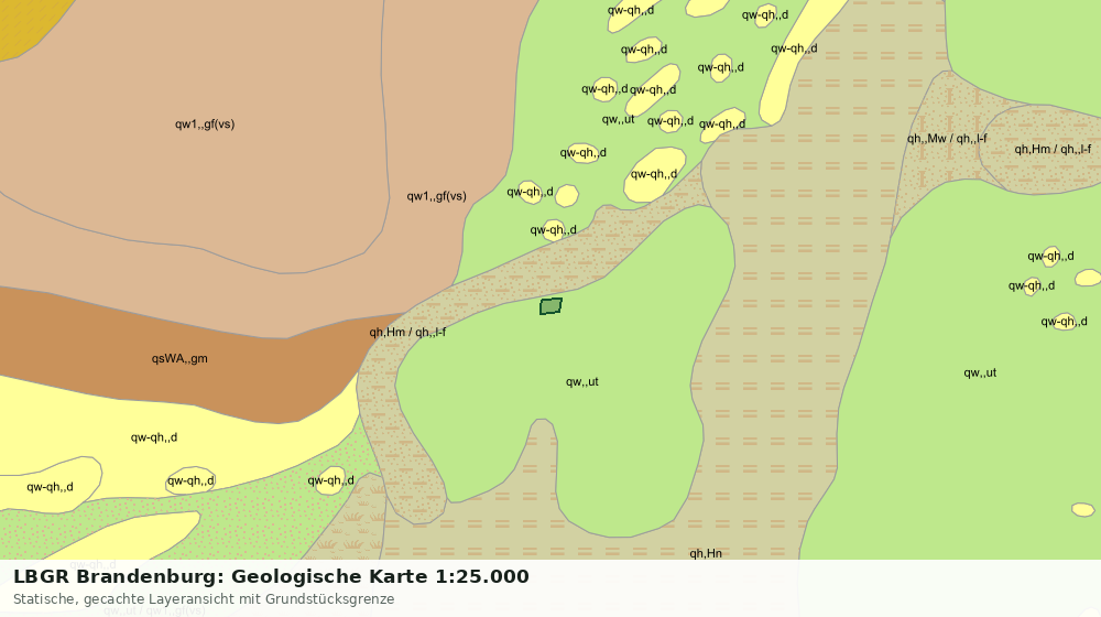 Statische Kartenansicht: LBGR Brandenburg: Geologische Karte 1:25.000