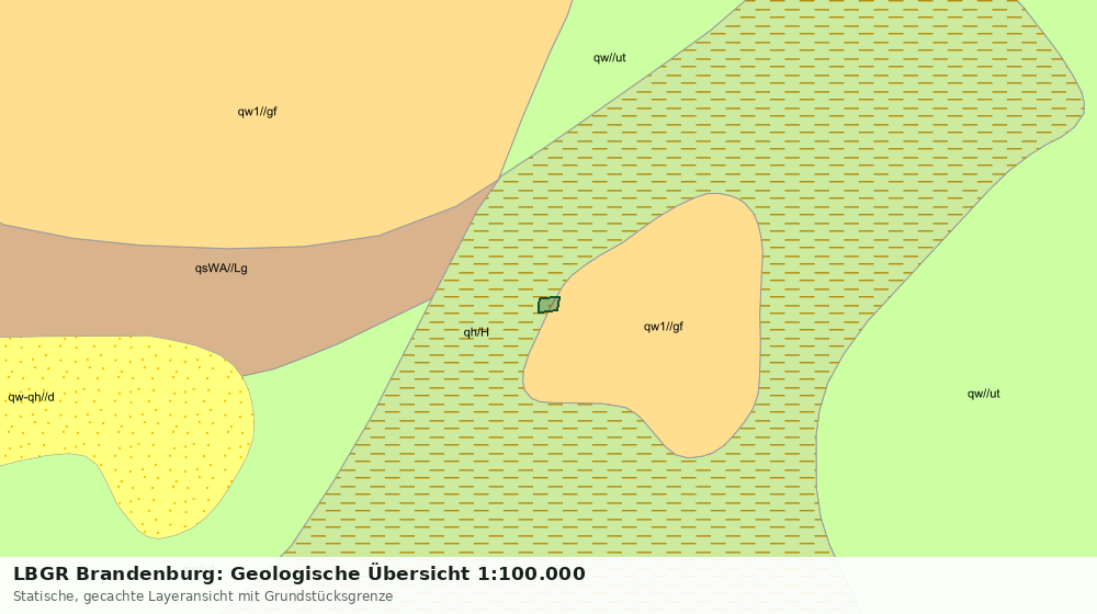 Statische Kartenansicht: LBGR Brandenburg: Geologische Übersicht 1:100.000