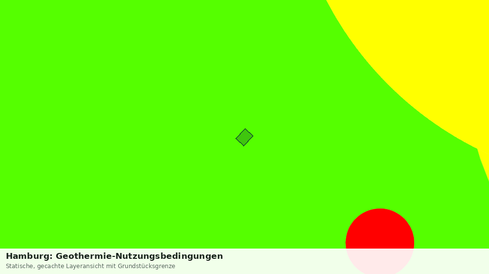 Statische Kartenansicht: Hamburg: Geothermie-Nutzungsbedingungen