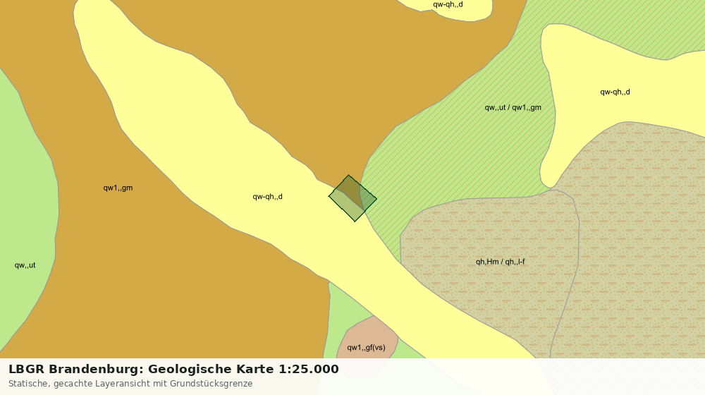 Statische Kartenansicht: LBGR Brandenburg: Geologische Karte 1:25.000