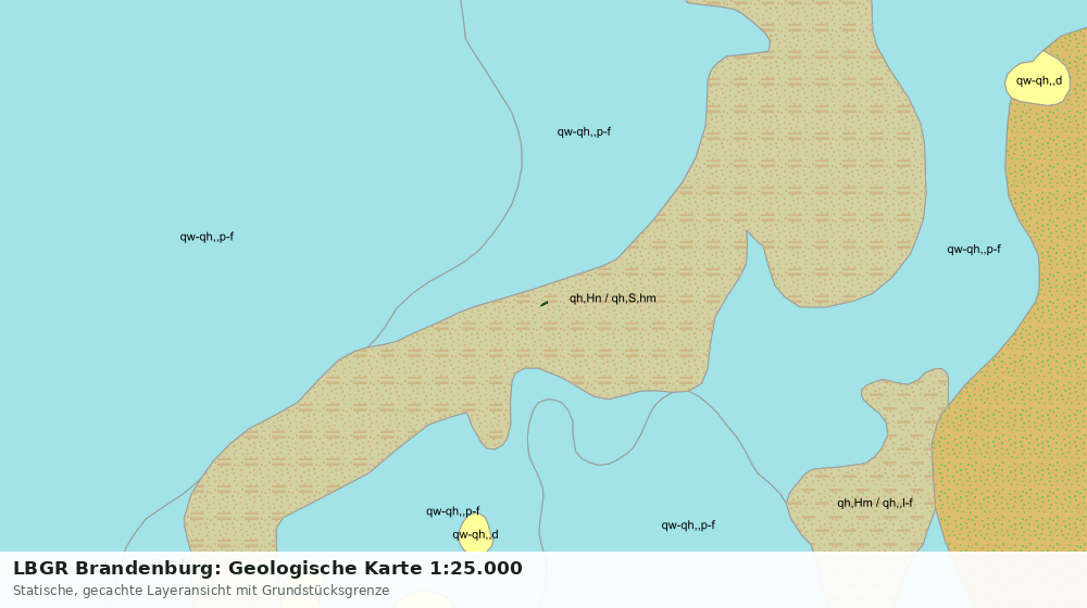 Statische Kartenansicht: LBGR Brandenburg: Geologische Karte 1:25.000
