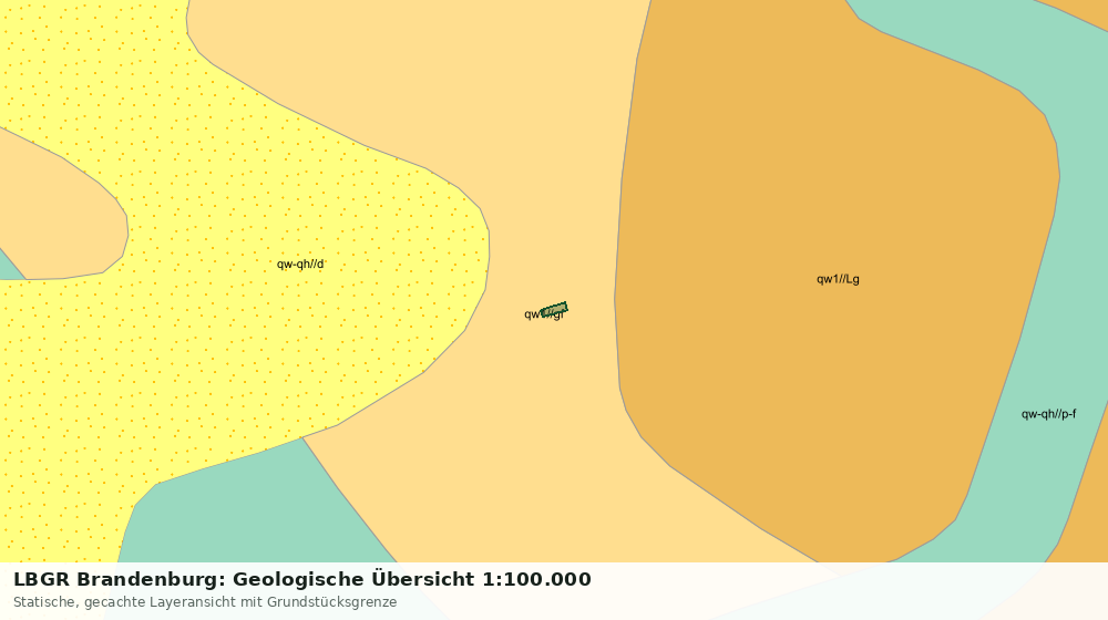 Statische Kartenansicht: LBGR Brandenburg: Geologische Übersicht 1:100.000
