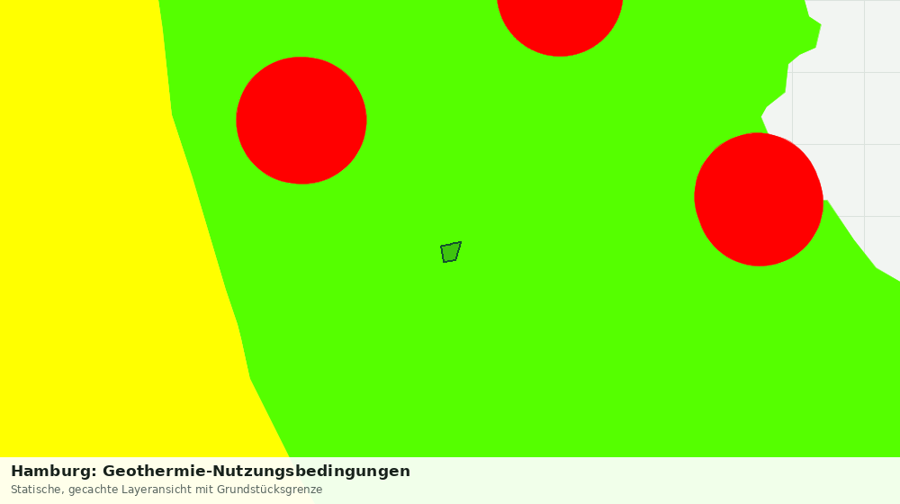 Statische Kartenansicht: Hamburg: Geothermie-Nutzungsbedingungen