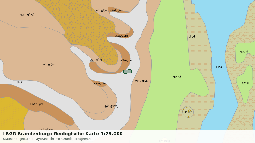 Statische Kartenansicht: LBGR Brandenburg: Geologische Karte 1:25.000