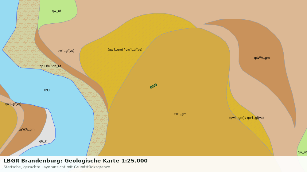 Statische Kartenansicht: LBGR Brandenburg: Geologische Karte 1:25.000