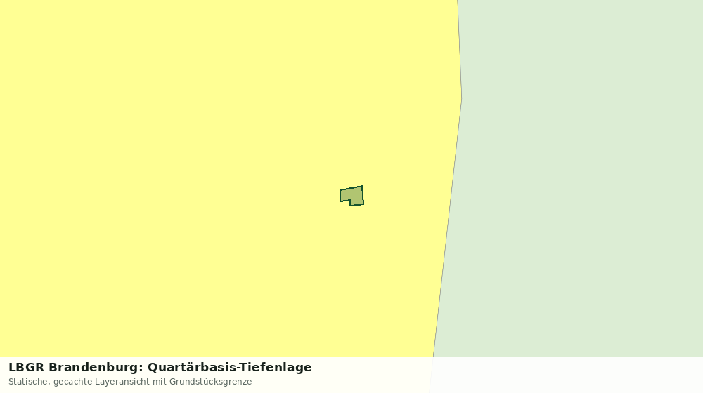 Statische Kartenansicht: LBGR Brandenburg: Quartärbasis-Tiefenlage