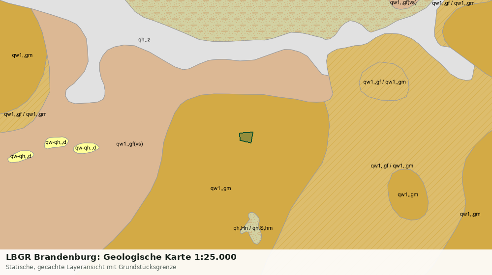 Statische Kartenansicht: LBGR Brandenburg: Geologische Karte 1:25.000