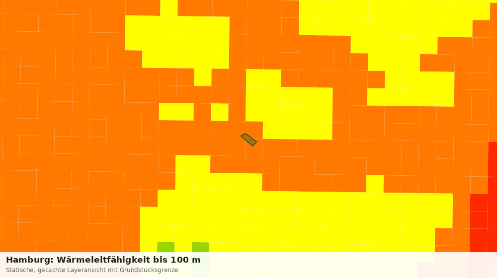 Statische Kartenansicht: Hamburg: Wärmeleitfähigkeit bis 100 m