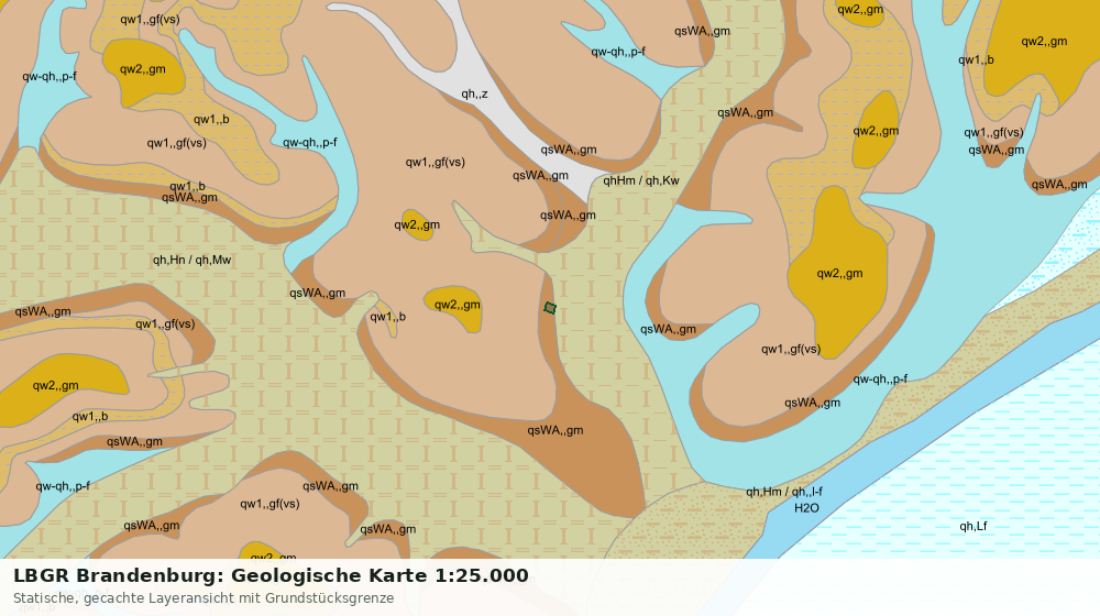 Statische Kartenansicht: LBGR Brandenburg: Geologische Karte 1:25.000
