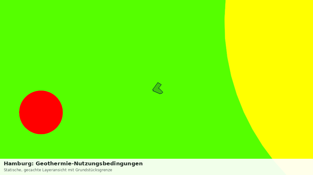 Statische Kartenansicht: Hamburg: Geothermie-Nutzungsbedingungen