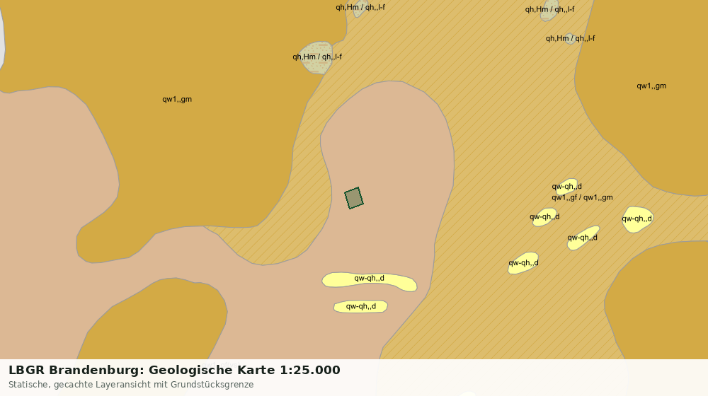 Statische Kartenansicht: LBGR Brandenburg: Geologische Karte 1:25.000