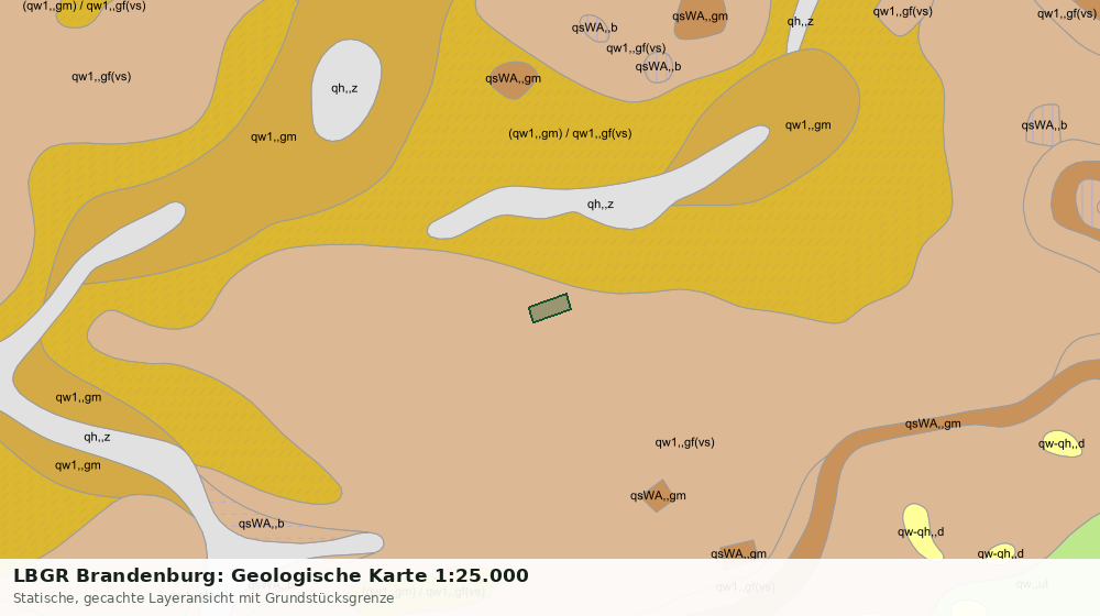 Statische Kartenansicht: LBGR Brandenburg: Geologische Karte 1:25.000