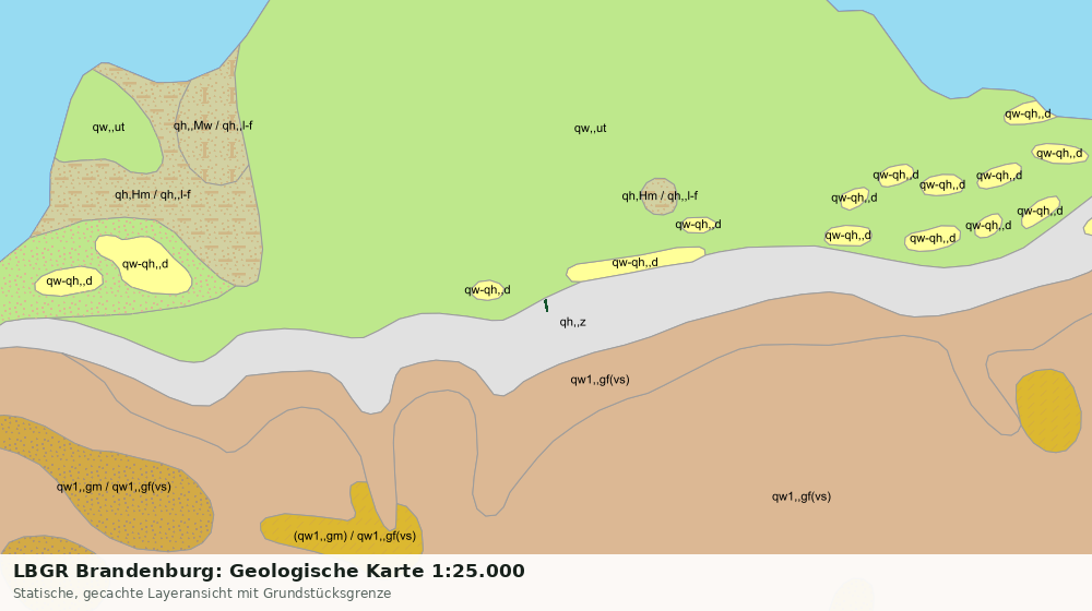 Statische Kartenansicht: LBGR Brandenburg: Geologische Karte 1:25.000