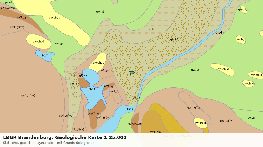 Statische Kartenansicht: LBGR Brandenburg: Geologische Karte 1:25.000