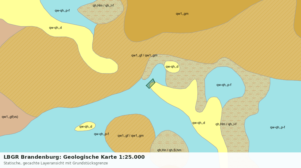 Statische Kartenansicht: LBGR Brandenburg: Geologische Karte 1:25.000