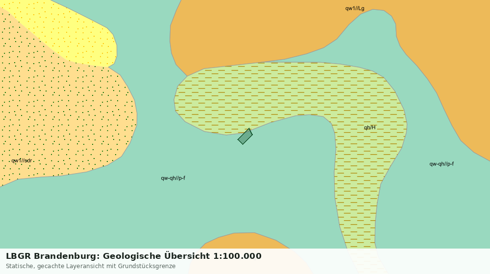 Statische Kartenansicht: LBGR Brandenburg: Geologische Übersicht 1:100.000