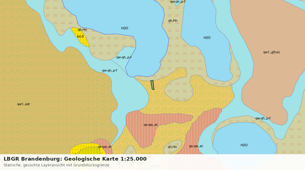 Statische Kartenansicht: LBGR Brandenburg: Geologische Karte 1:25.000