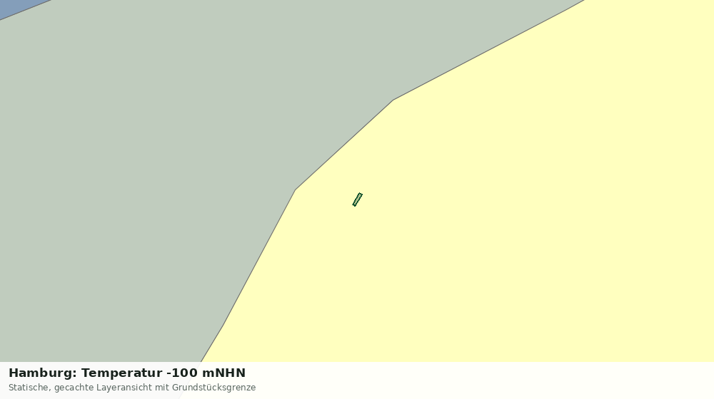Statische Kartenansicht: Hamburg: Temperatur -100 mNHN