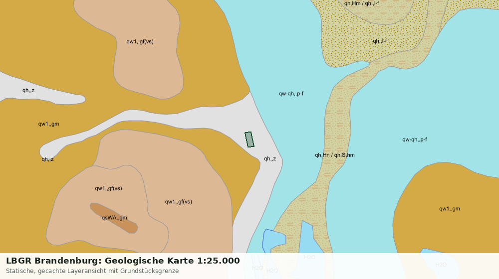 Statische Kartenansicht: LBGR Brandenburg: Geologische Karte 1:25.000