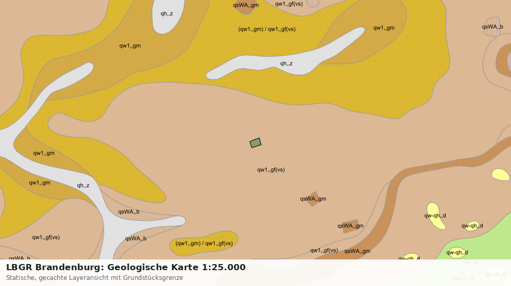 Statische Kartenansicht: LBGR Brandenburg: Geologische Karte 1:25.000