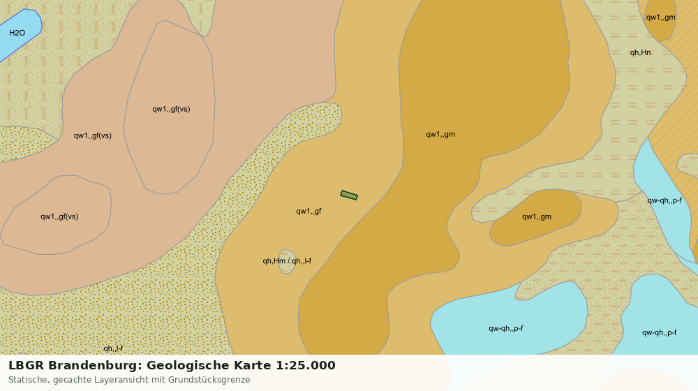 Statische Kartenansicht: LBGR Brandenburg: Geologische Karte 1:25.000