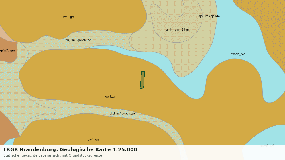 Statische Kartenansicht: LBGR Brandenburg: Geologische Karte 1:25.000