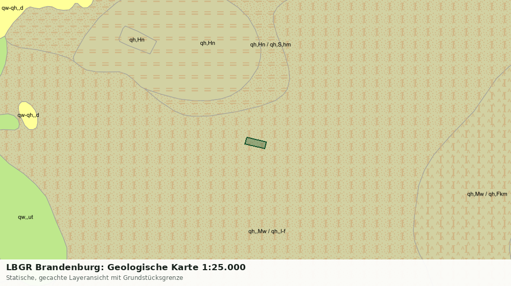 Statische Kartenansicht: LBGR Brandenburg: Geologische Karte 1:25.000