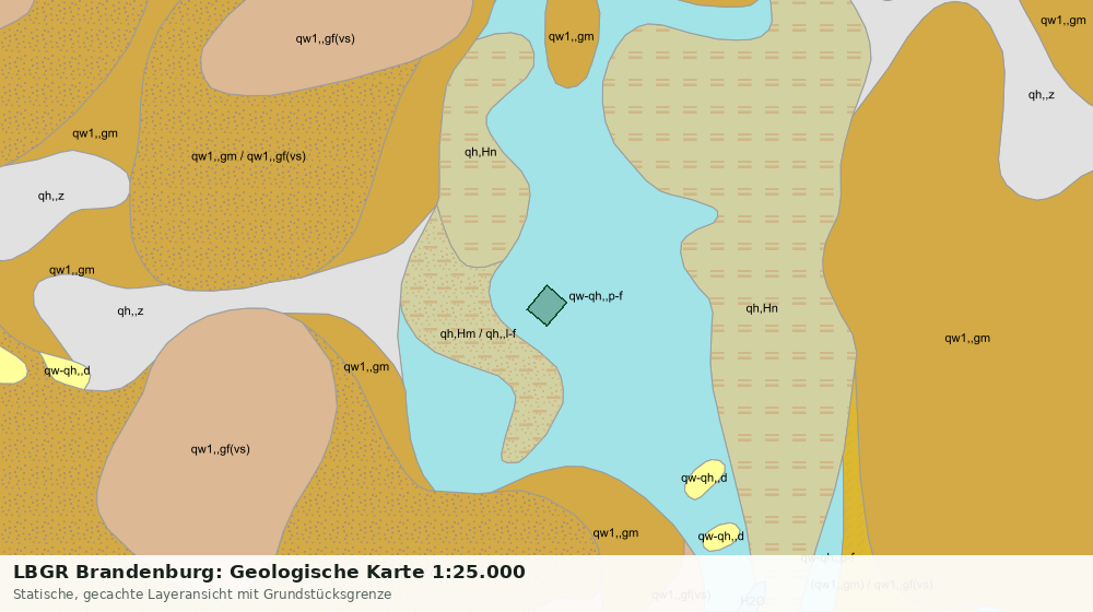 Statische Kartenansicht: LBGR Brandenburg: Geologische Karte 1:25.000