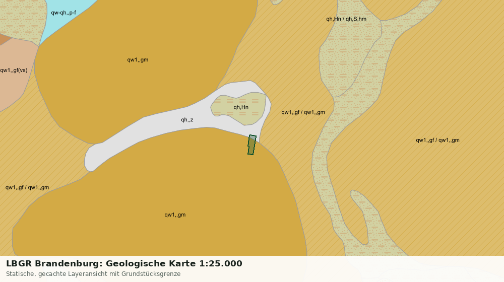 Statische Kartenansicht: LBGR Brandenburg: Geologische Karte 1:25.000