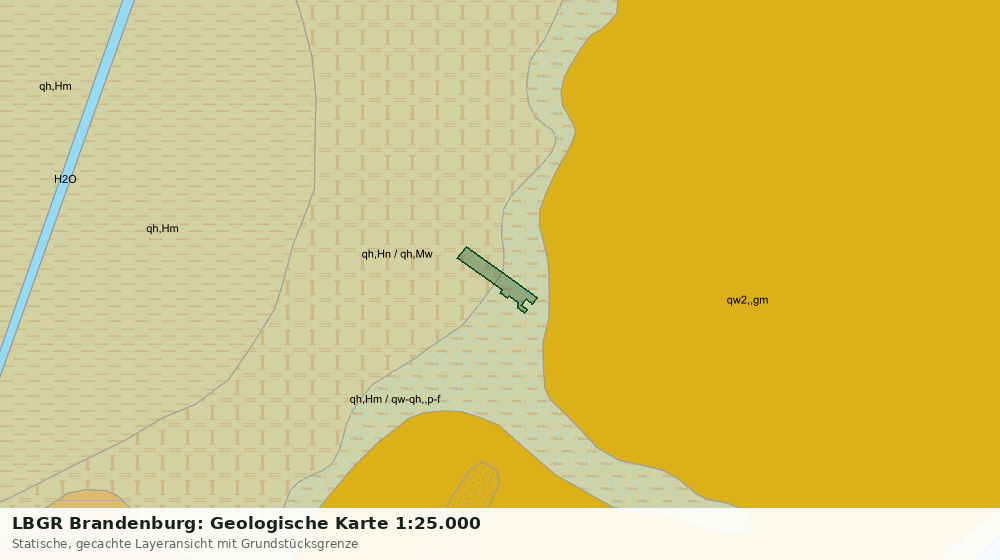 Statische Kartenansicht: LBGR Brandenburg: Geologische Karte 1:25.000