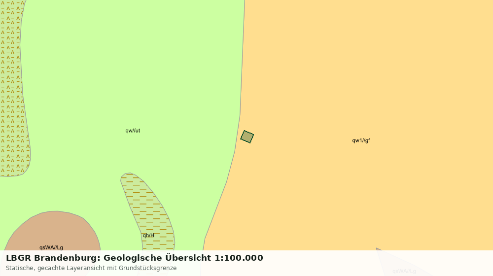 Statische Kartenansicht: LBGR Brandenburg: Geologische Übersicht 1:100.000