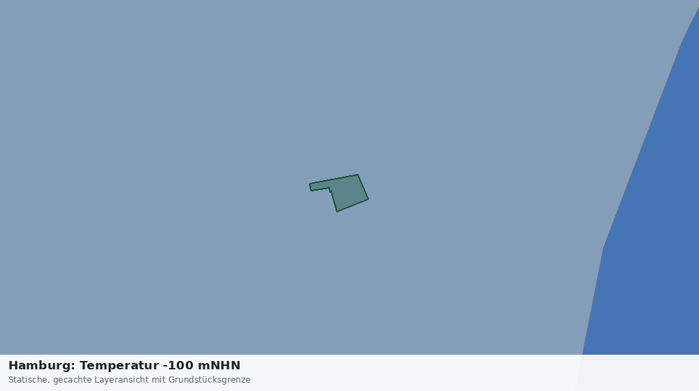 Statische Kartenansicht: Hamburg: Temperatur -100 mNHN