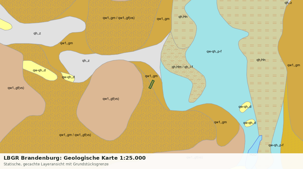 Statische Kartenansicht: LBGR Brandenburg: Geologische Karte 1:25.000