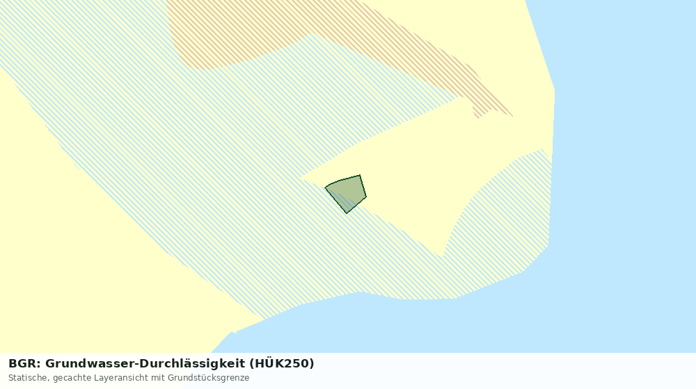 Statische Kartenansicht: BGR: Grundwasser-Durchlässigkeit (HÜK250)