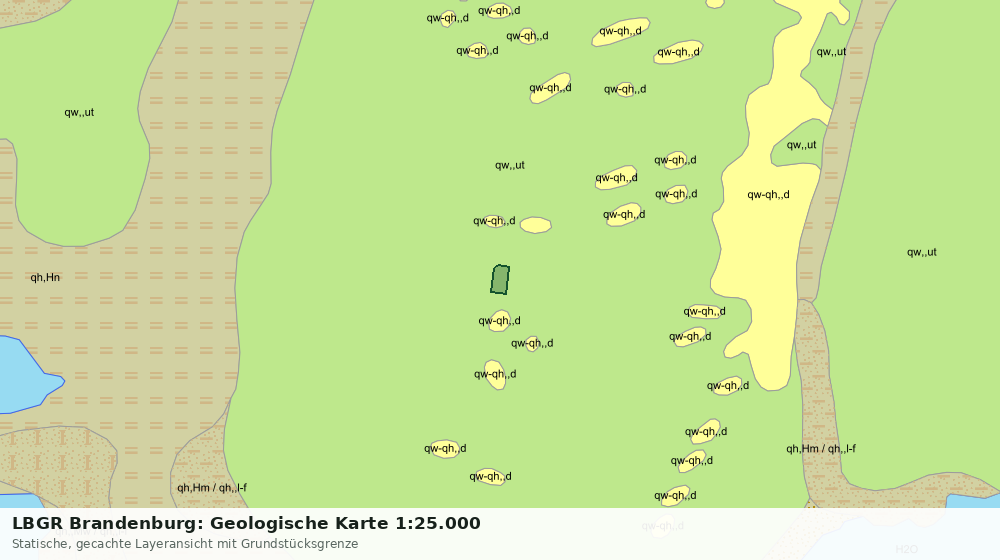 Statische Kartenansicht: LBGR Brandenburg: Geologische Karte 1:25.000