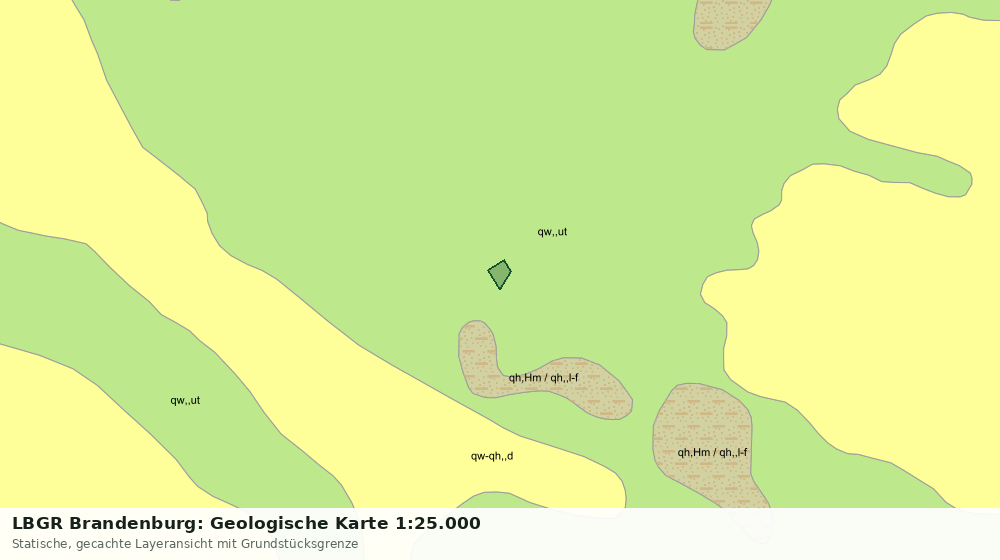 Statische Kartenansicht: LBGR Brandenburg: Geologische Karte 1:25.000